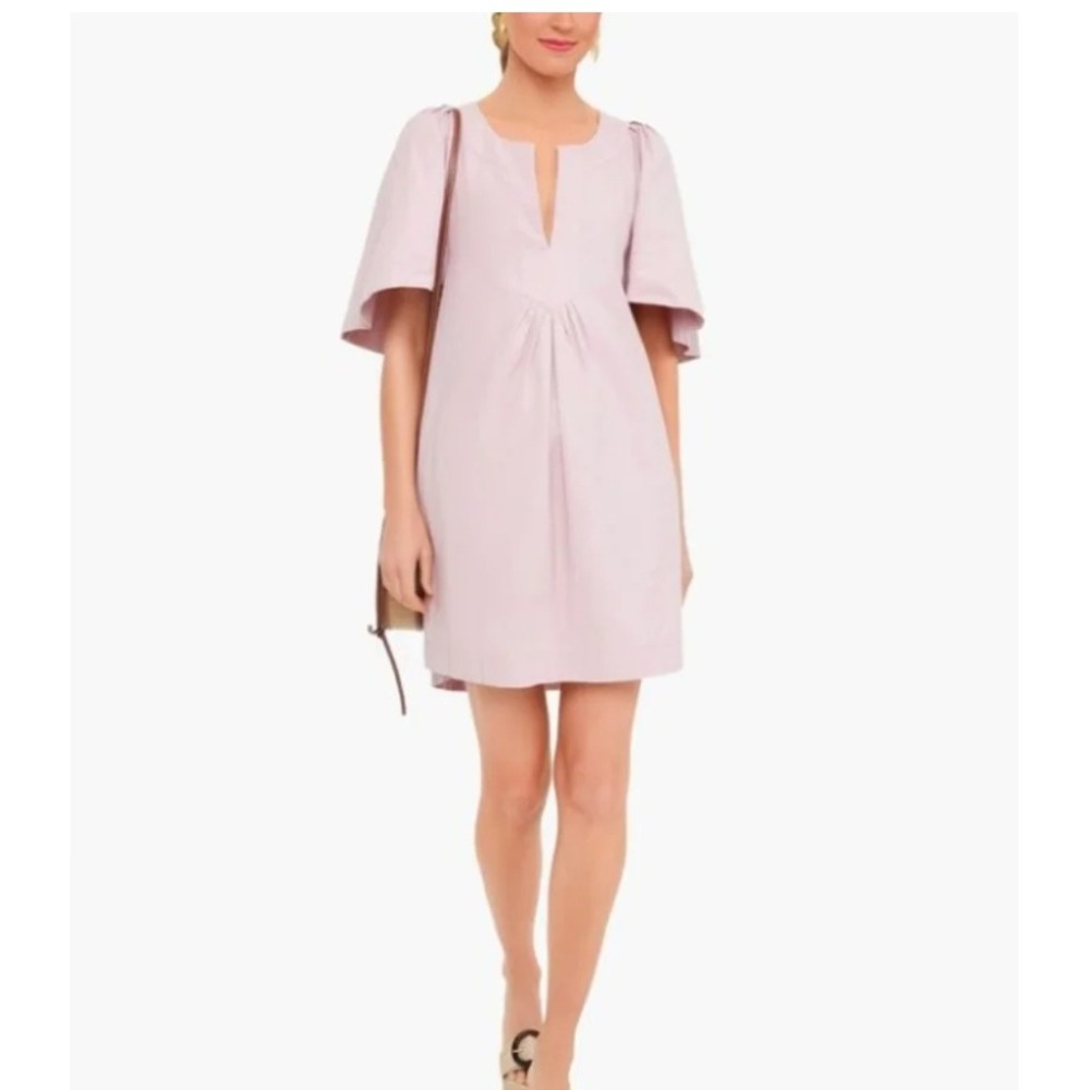 Tuckernuck Pomander Place Finley Flutter Sleeve Dress Size S Pink Cotton Pockets
